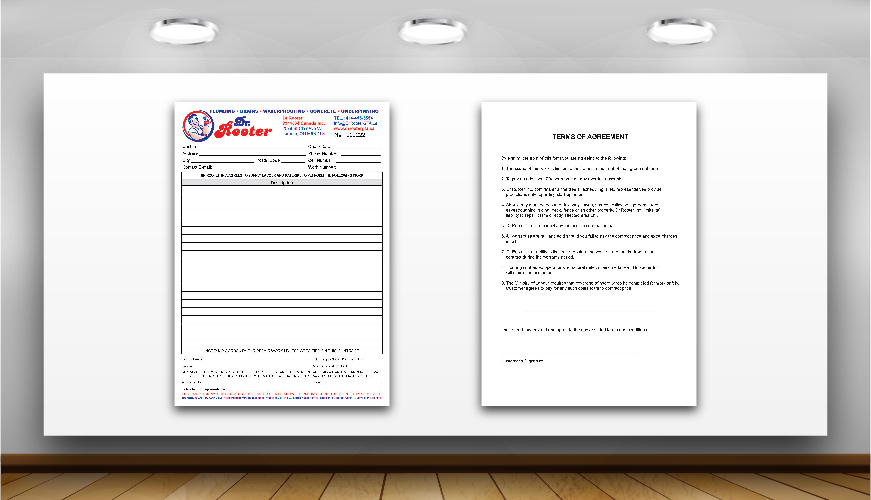Invoice and quotation design printing graphic design